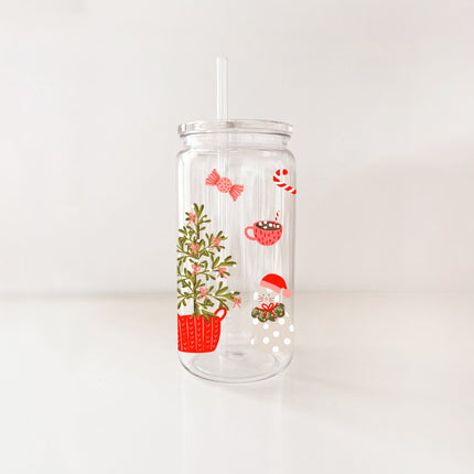 Verre en plastique 16oz - Matin de Noël