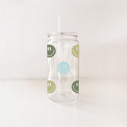 Verre en plastique - Smiley sauge