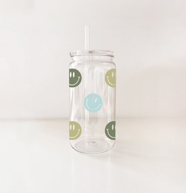 Verre en plastique - Smiley sauge