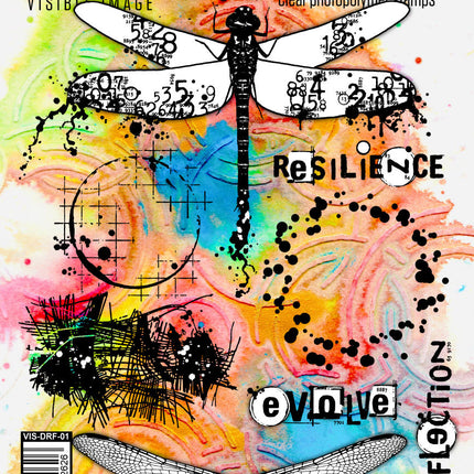 Visible Image Dragonfly Reflection - A5 Stamp Set