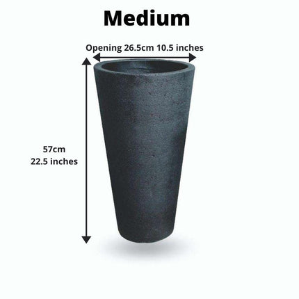 Vaneto Black Cement Planter (Multiple Sizes)