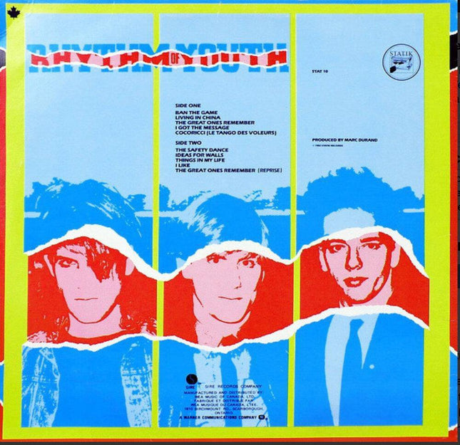 Men Without Hats ‎– Rhythm Of Youth - 1982 Original