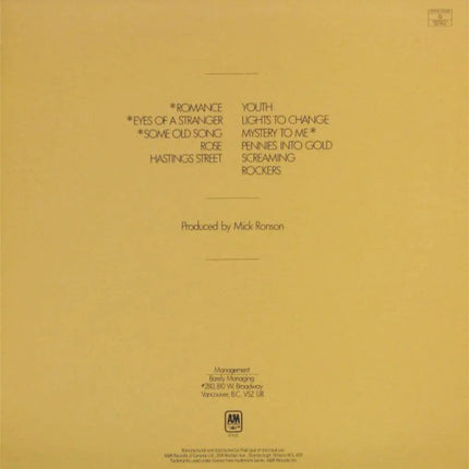 Payolas ‎– No Stranger To Danger - 1982