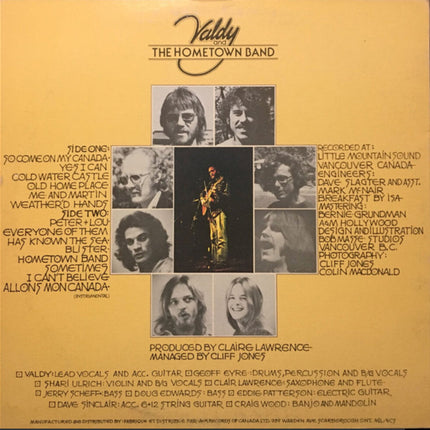 Valdy and the Hometown Band ‎– Valdy And The Hometown Band ‎- 1976
