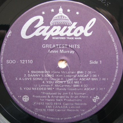Anne Murray – Anne Murray's Greatest Hits - 1980 Original in Shrinkwrap