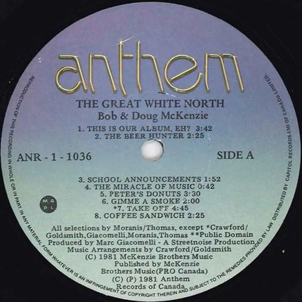 Bob & Doug McKenzie ‎– Great White North - 1981 Original in Shrinkwrap!
