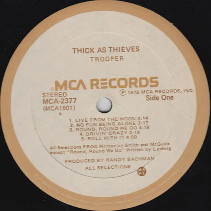 Trooper ‎– Thick As Thieves - 1978 Original