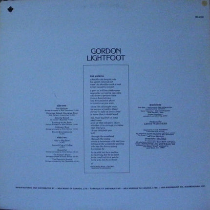 Gordon Lightfoot – Don Quixote - 1972 Original!