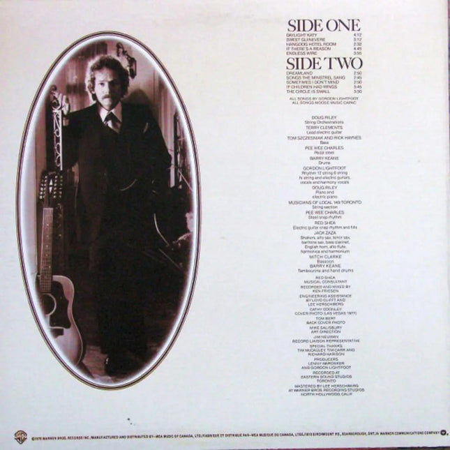 Gordon Lightfoot – Endless Wire - 1978 Orignal