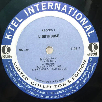 Lighthouse – K-tel Presents Lighthouse; 20 Great Hits - 1975 Original