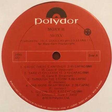 Moxy – Moxy II - 1976 Original Pressing