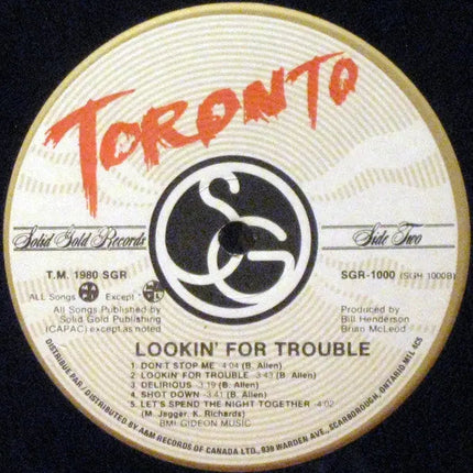 Toronto – Lookin' For Trouble - 1980