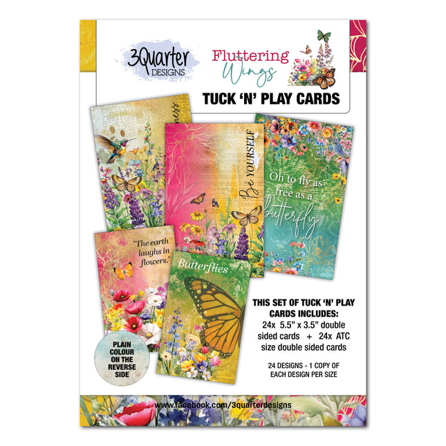 3Quarter Designs Fluttering Wings - Tuck N Play Cards