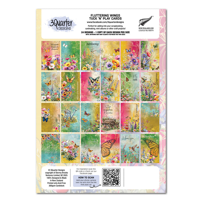 3Quarter Designs Fluttering Wings - Tuck N Play Cards