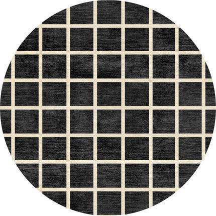 Caper Black Natural Checkered Rug
