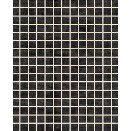 Caper Black Natural Checkered Rug