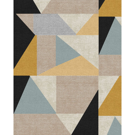 Mizza Black Yellow Multicolor Rug