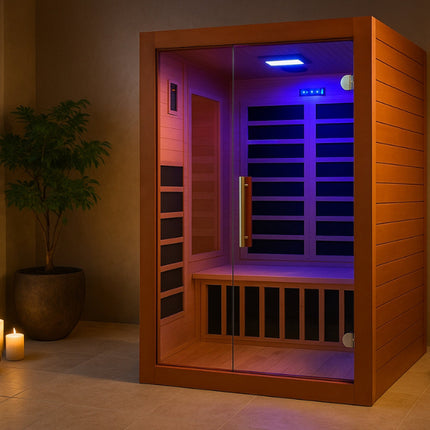 Sauna Infrarouge Westinghouse pour 2 personnes avec panneaux chauffants au carbone - Usage Intérieur Uniquement (WES43-1700)