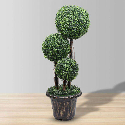 Whitby Faux Potted Boxwood Topiary Plant (Multiple Sizes)