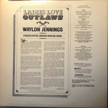 Waylon Jennings – Ladies Love Outlaws - 1972 SEALED!