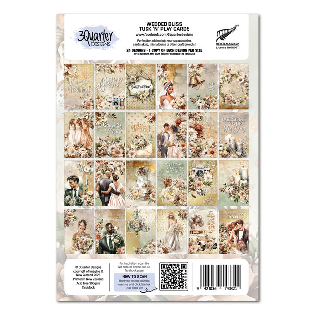3Quarter Designs Wedded Bliss - Tuck N Play Cards