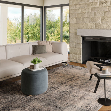 Willow Dark Grey White Rug