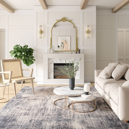 Willow Dark Grey White Rug