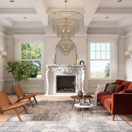 Willow Dark Grey White Rug