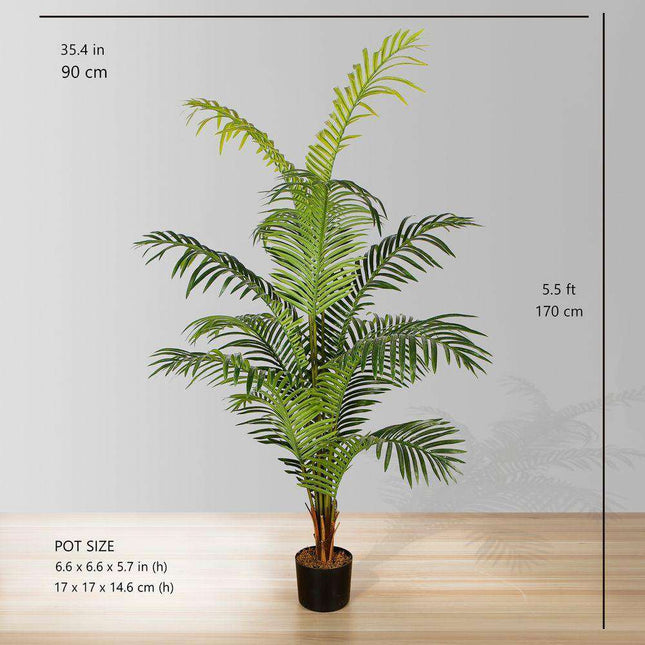 Xela Artificial Hawaii Kwai Palm Tree Potted Plant (Multiple Sizes)