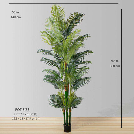 Zane Artificial Palm Tree Potted Plant 10'