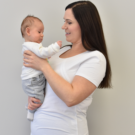Zoe Zipper Short Sleeve Nursing Tee Shirt
