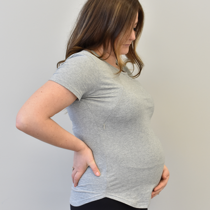 Zoe Zipper Short Sleeve Nursing Tee Shirt