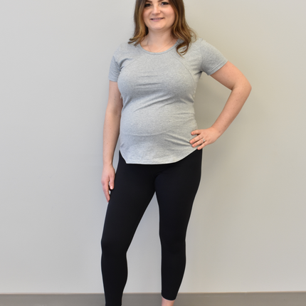 Zoe Zipper Short Sleeve Nursing Tee Shirt