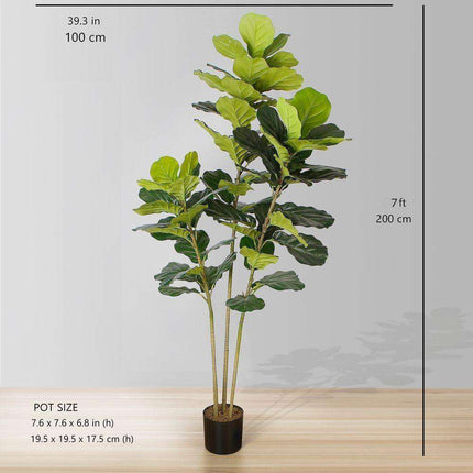 Alva Artificial Fiddle Leaf Potted Plant (Multiple Sizes)