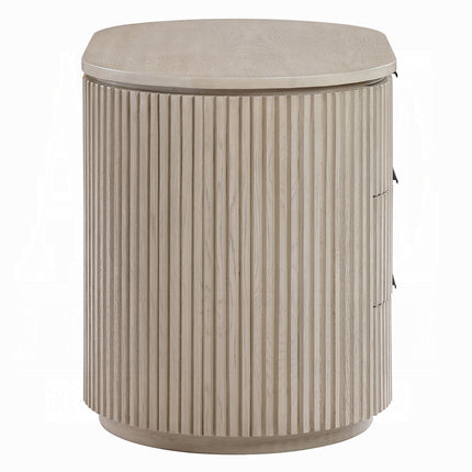 Chianti Luxury Chanel Nightstand w/USB Port - Light Oak