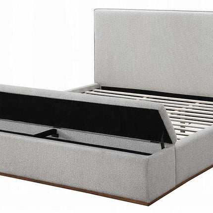 Daisy Storage Upholstered Platform Bed - Grey