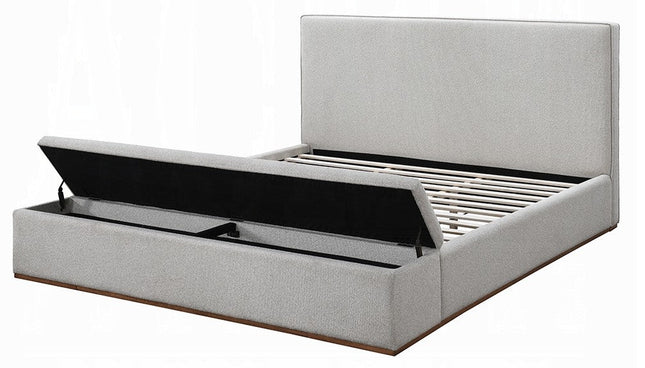 Daisy Storage Upholstered Platform Bed - Grey
