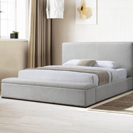Daisy Storage Upholstered Platform Bed - Grey
