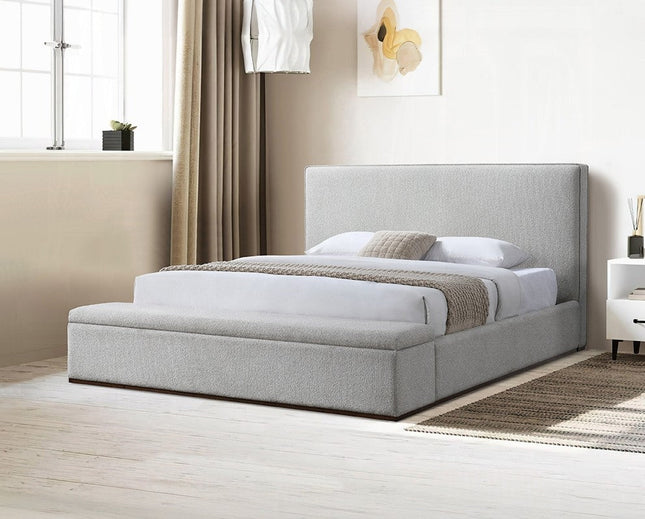 Daisy Storage Upholstered Platform Bed - Grey