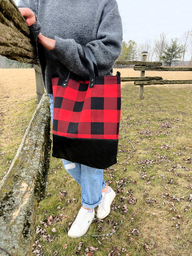 Buffalo Plaid Tote Bag