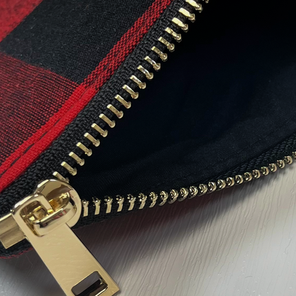 Buffalo Plaid Zipper Pouch
