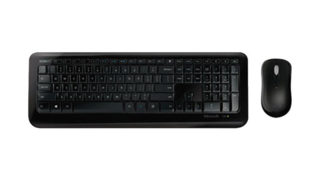 Ensemble clavier et souris Microsoft Desktop 850 sans-fil, Anglais - Noir (PY9-00002)