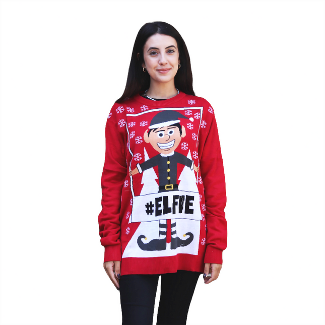 #Elfie Hashtag  Sweater