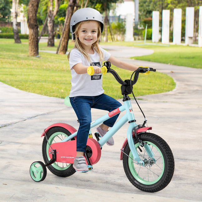 Kids Bike with Adjustable Handlebar and Saddle Blue-12 Inches