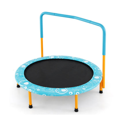 36 Inch Kids Trampoline Mini Rebounder with Full Covered Handrail -Blue