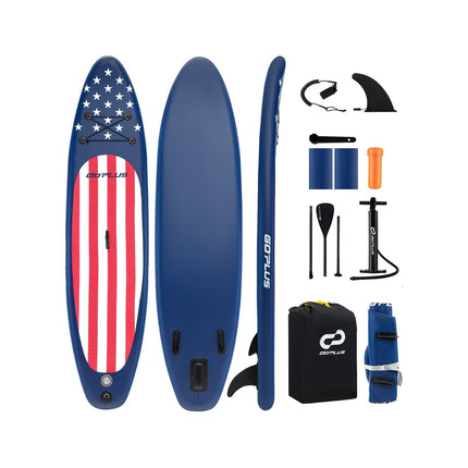 Inflatable Paddle Board with Removable Fin and Backpack-B
