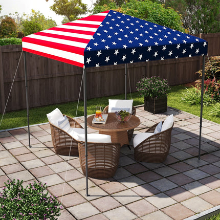 6.6 x 6.6 Feet Outdoor Pop-up Canopy Tent with UPF 50+ Sun Protection-Blue