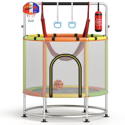 55" Kids Trampoline Gift for for 3-6 Years Old Boys and Girls-Green