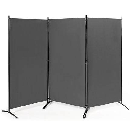 3-Panel Room Divider Folding Privacy Partition Screen for Office Room-Black