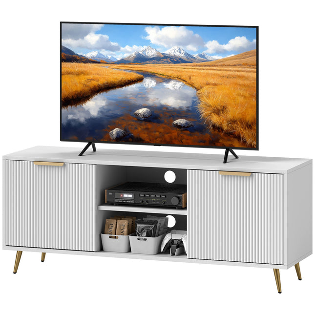 Collins Modern TV Stand for up to 55 Inch TVs-White